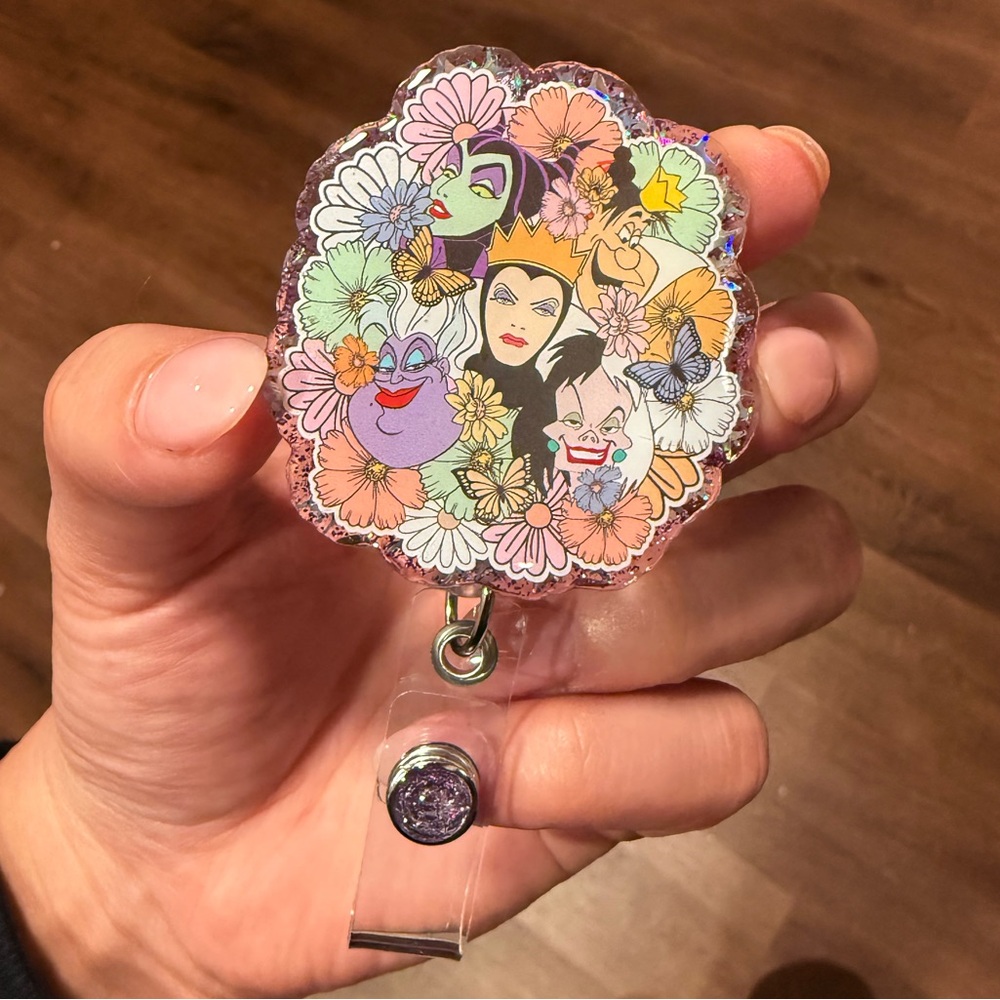 Colorful Villain-Themed Badge Reel